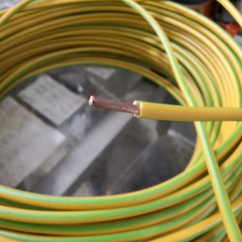 Kabel NYA kabelmetal 1x6 mm kabel tunggal kawat kabel arde