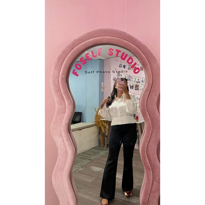 BAJU KEMEJA LENGAN PANJANG / KEMEJA CROP LENGEN PANJANG / BAJU ATASAN WANITA / BAJU TRIFT / BAJU KEK