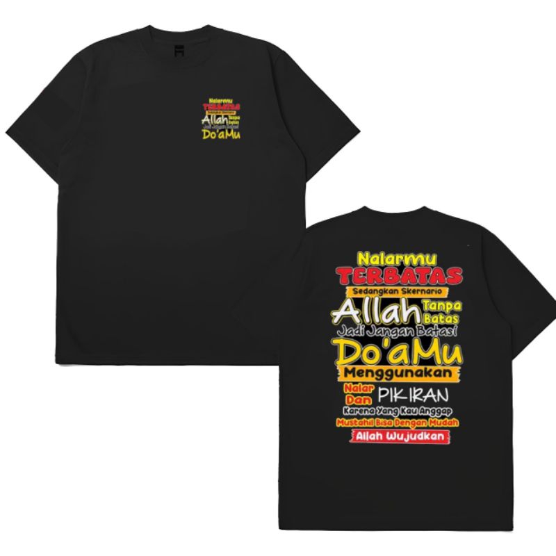 Kaos Distro Nalarmu Terbatas Sedangkan Skenario Allah Tak Terbatas - Kaos Kekinian, Bahan Adem & Nya