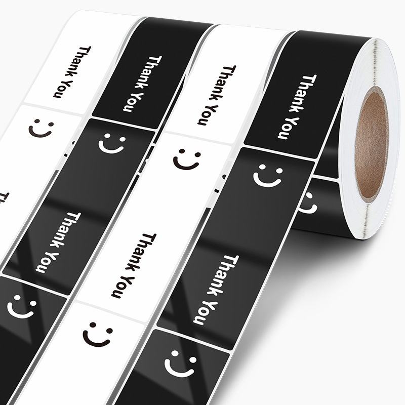 

Stiker Label Thank You KOTAK PERSEGI PANJANG Sticker THX HITAM PUTIH