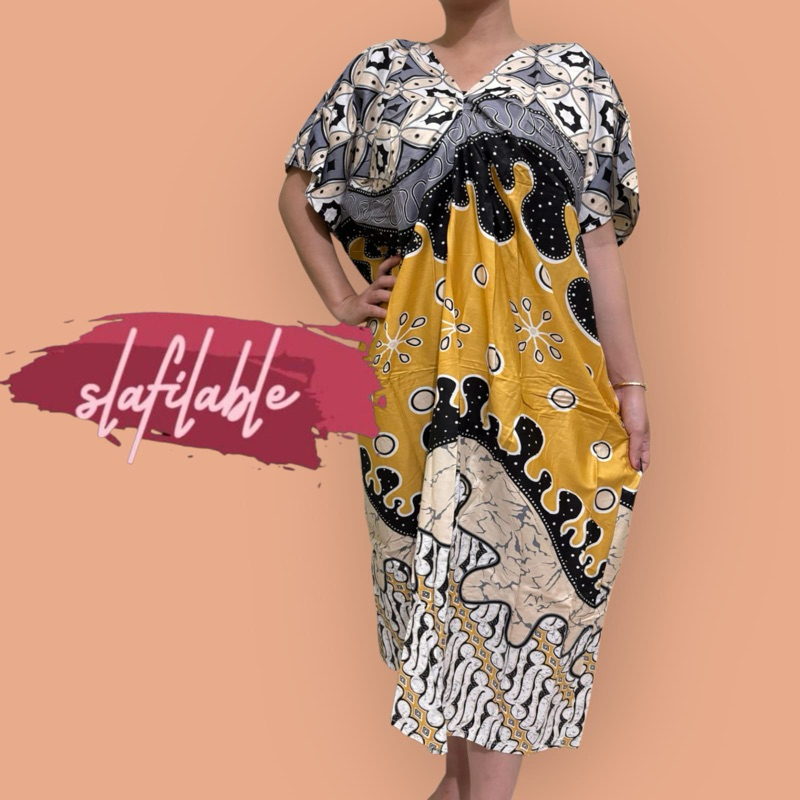 Daster Model Kaftan Kalong Lowo Jumbo Premium Rayon Kekinian LD 140cm