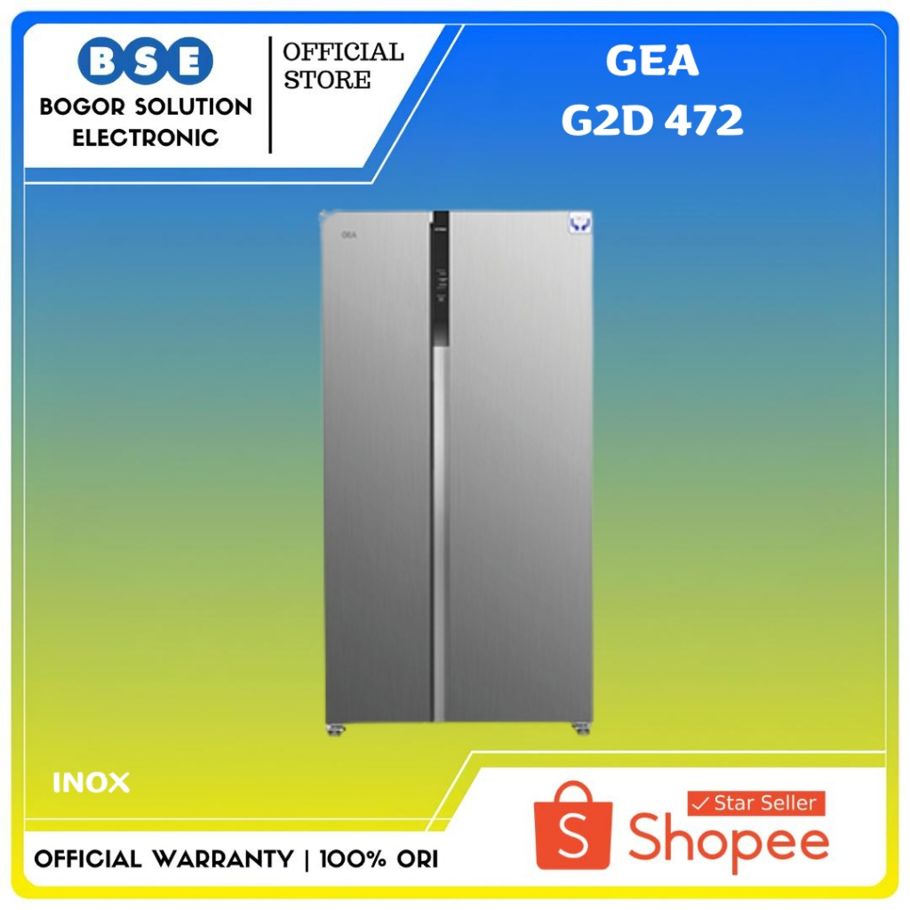 G2D-472 | G2D 472 | G2D472 | KULKAS SIDE BY SIDE GEA MURAH - INOX