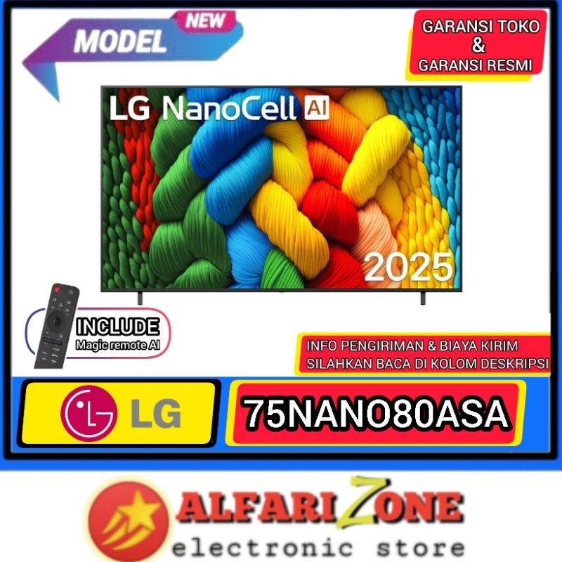 LG 75NANO80ASA Smart TV LG 75 inch NanoCell 4K UHD TV LG 75" 75NANO80