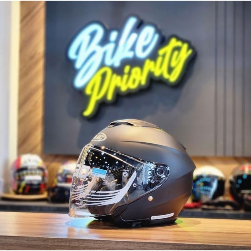 HJC i30 Semi Flat Black SNI Helm Half Face