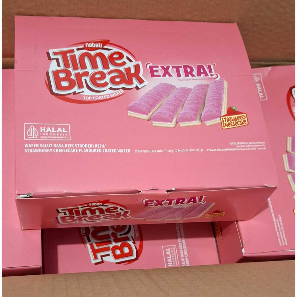 

Nabati Time Break Extra Strawberry Cheese Cake (1 Box isi 10 Pcs)