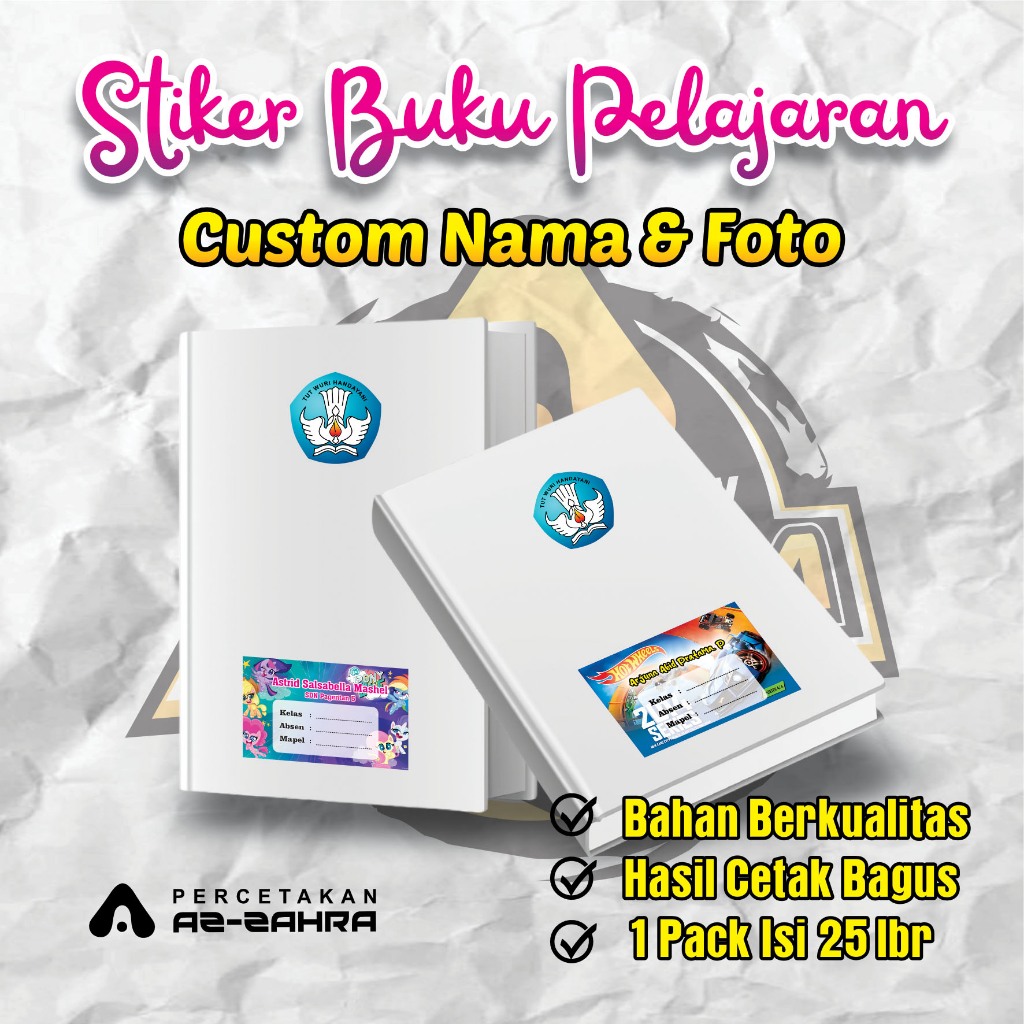 

25pcs---STIKER MATA PELAJARAN / CUSTOM FOTO / NAMA / SEKOLAH / VIRAL