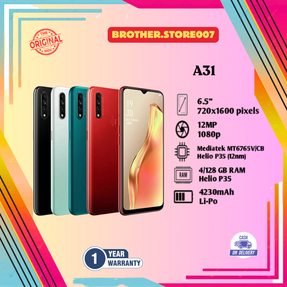 Hp OPPO A31 RAM 8/256GB 4G LTE Garansi 1 Tahun Grosir