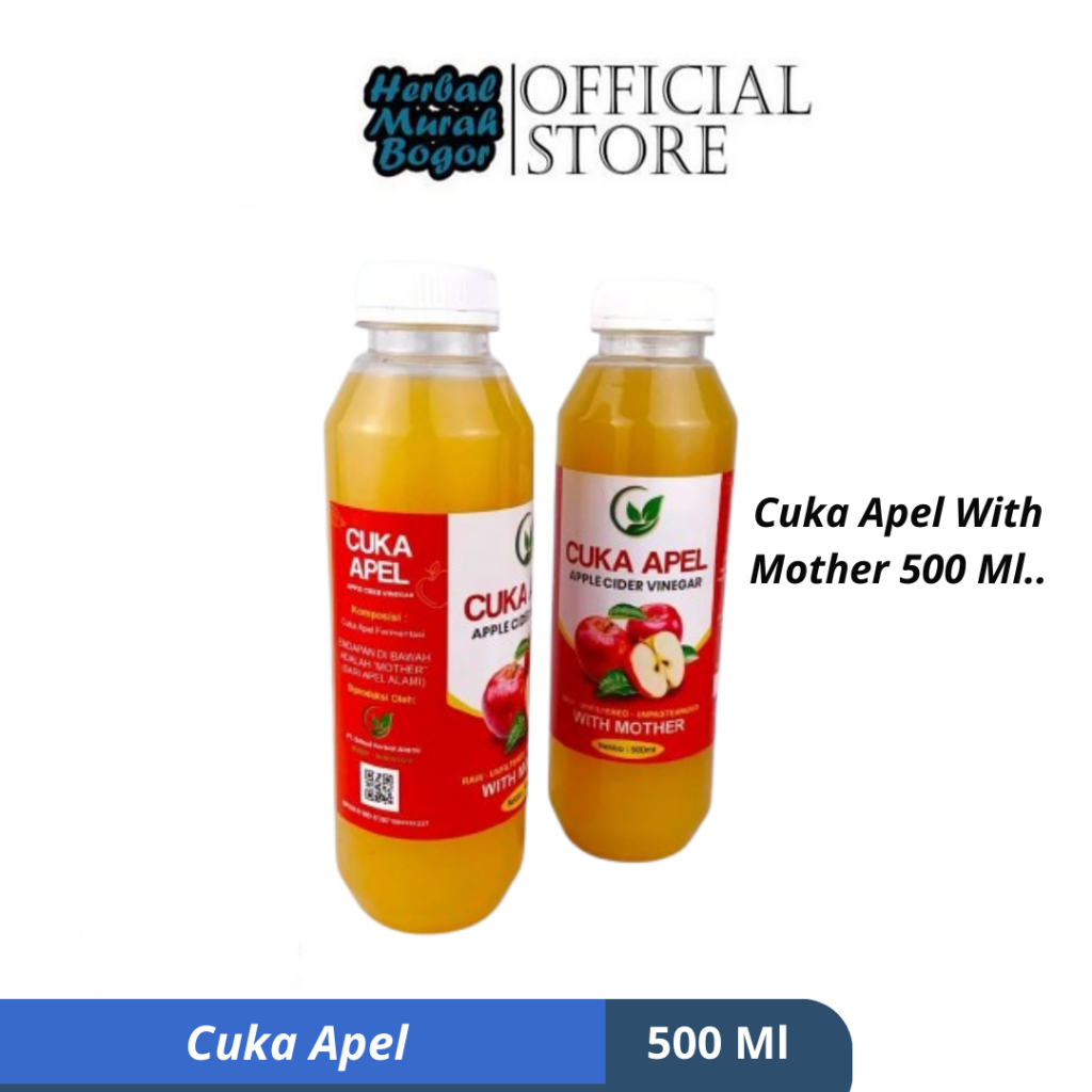 

Cuka Apel Organik 500 ML Apple Cider Vinegar With Mother 100% Asli