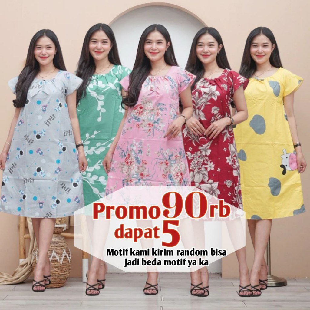 PAKET HEMAT PAKET USAHA ISI 3 TERMURAH DASTER | PIYAMA | HOME DRESS KARAKTER DAN BUNGA