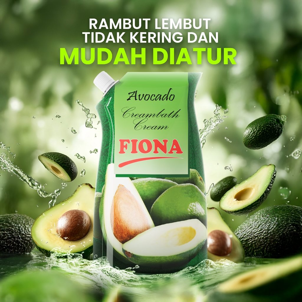 Fiona Creambath Avocado 1kg - Perawatan Untuk Rambut Rontok Bercabang dan Kering
