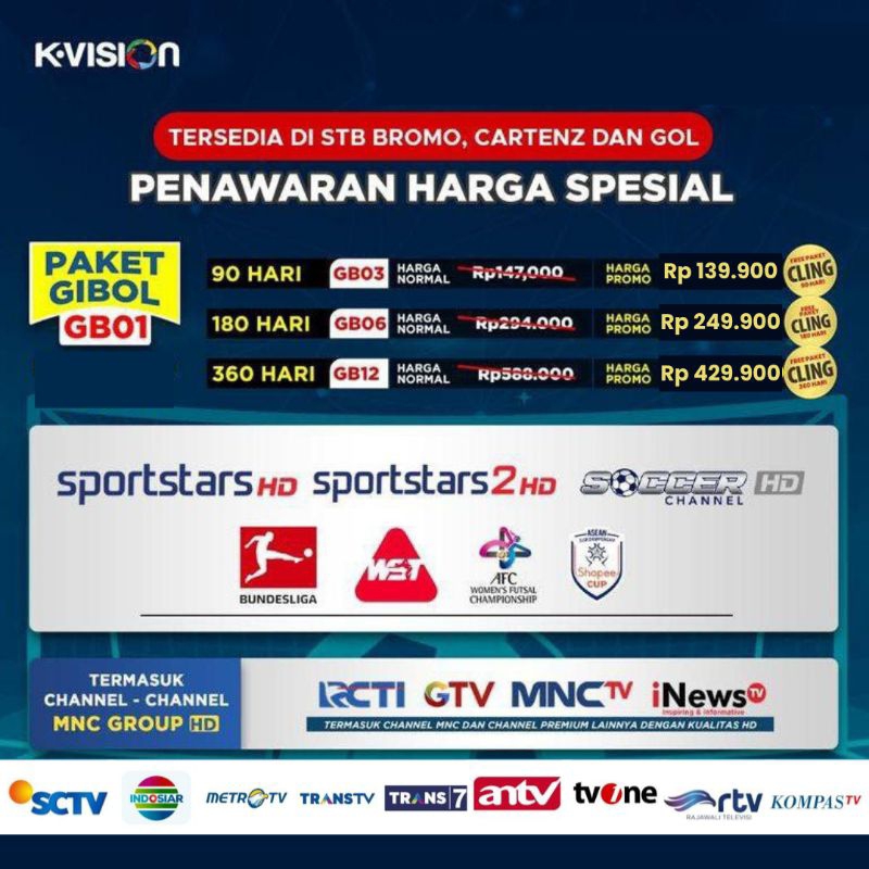 K Vision Paket Gibol Gila bola
