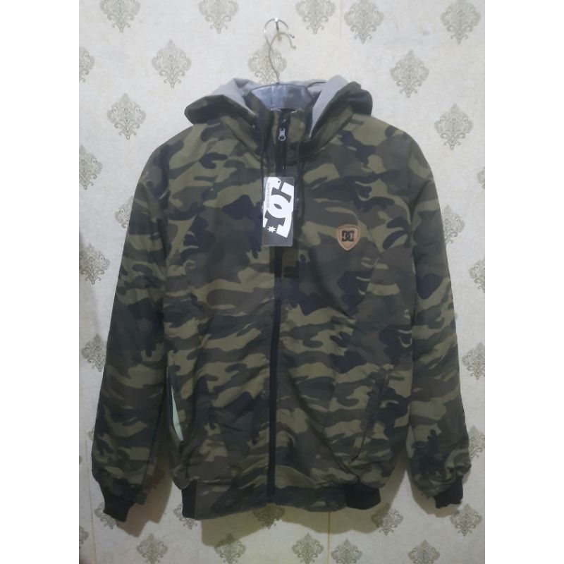 Jaket DC Bomber Army Waterproof Model Bolak Balik Pria Wanita Original | Brand New With Tag | Jaket 