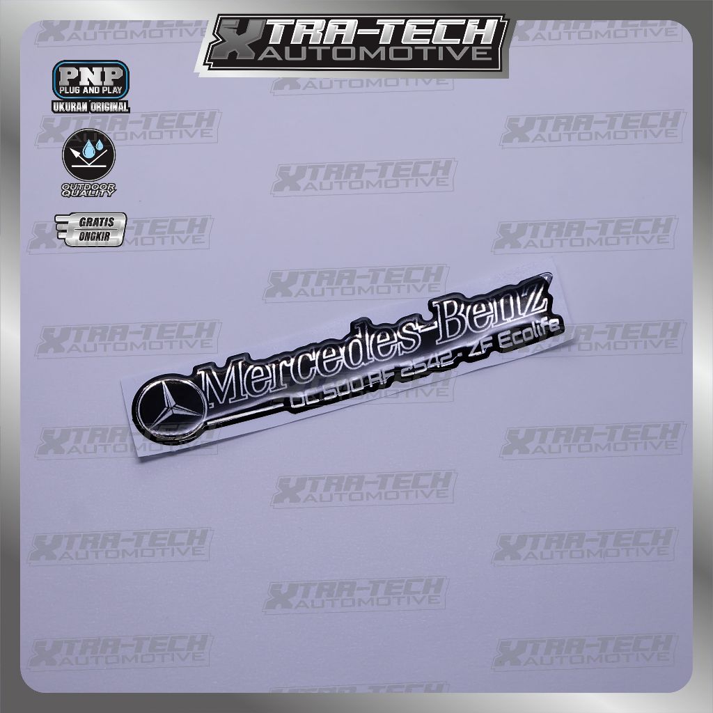 Emblem logo mercedes benz oc500rf / emblem timbul bus mercy / sticker mercedes benz oc500rf 2542 / s