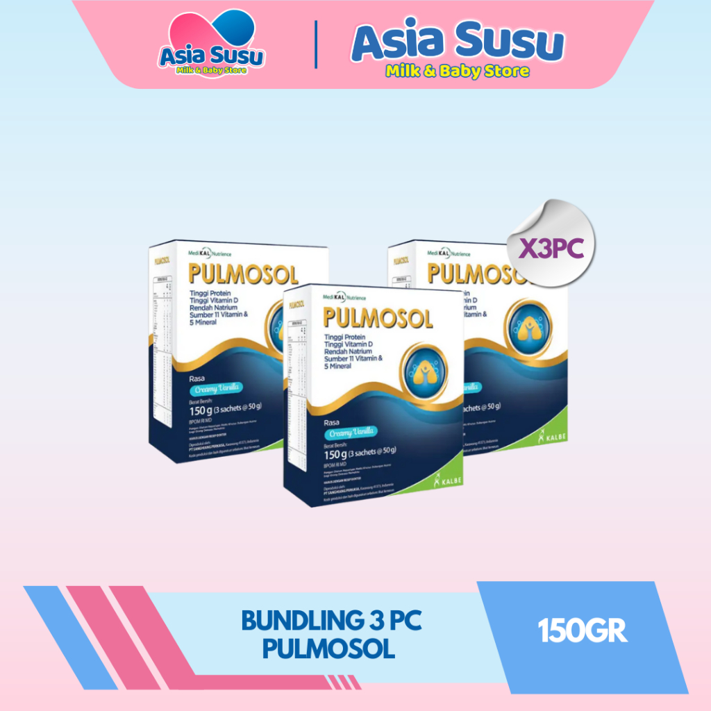 

[BUNDLE] Pulmosol 150g x 3pc - SUSU PULMOSOL UNTUK PERNAFASAN PARU-PARU