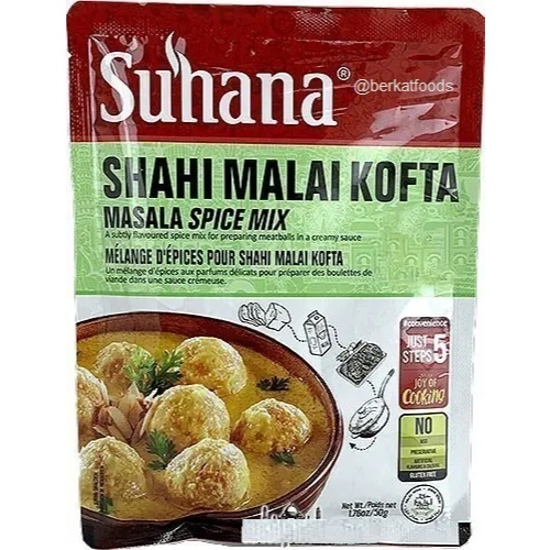 

Shahi Malai Kofta Masala Spice Mix Suhana / Bumbu Masak Instan Meatballs Creamy Sauce Halal