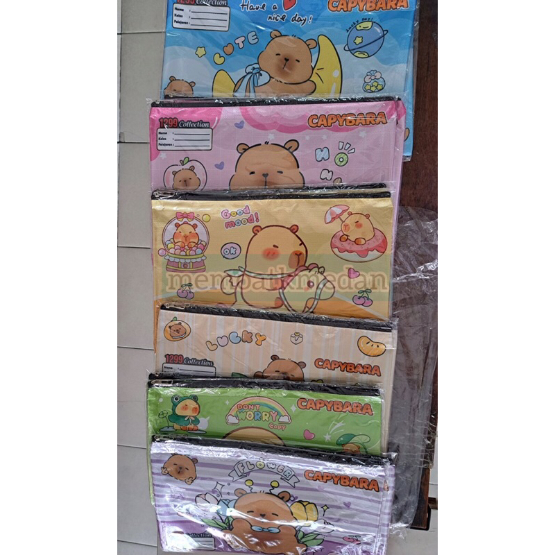 

Tas pouch dokumen buku anak sekolah map jaring gambar motif
