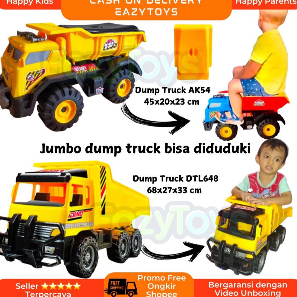 KODE C95R Mobil Truk Mainan Besar DTL 648 Dan AK 54 Mainan Truk Besar Pengangkut Pasir Bisa Diduduki