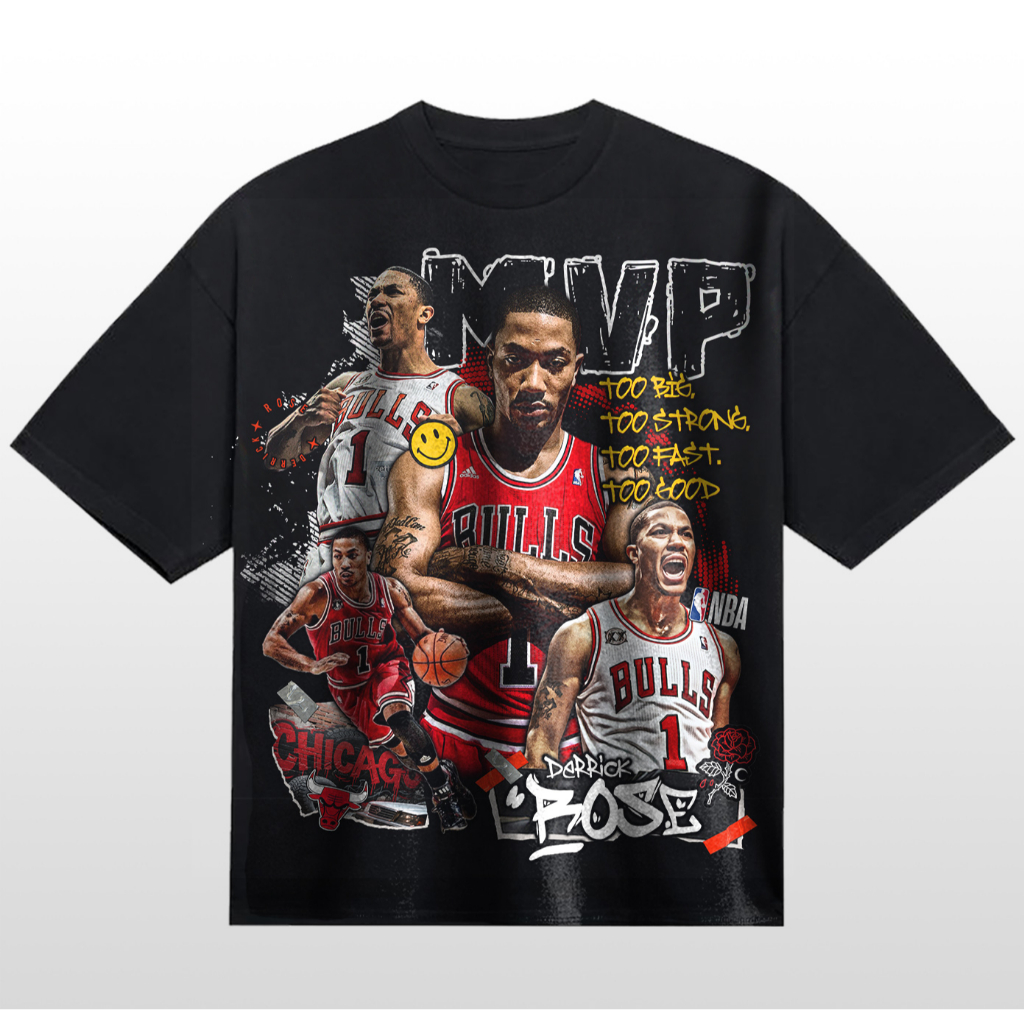 Derrick ROSE Kaos basket Derrick ROSE Kaos NBA Chicago Bulls oversize -Treasure Merch