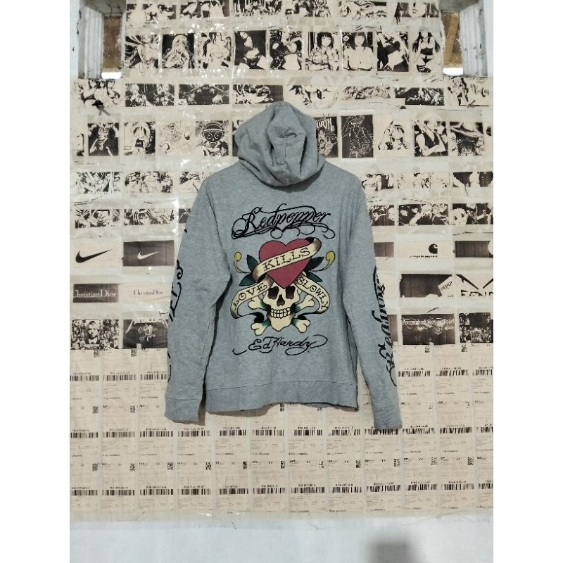 red pepper x Ed Hardy zip hodie