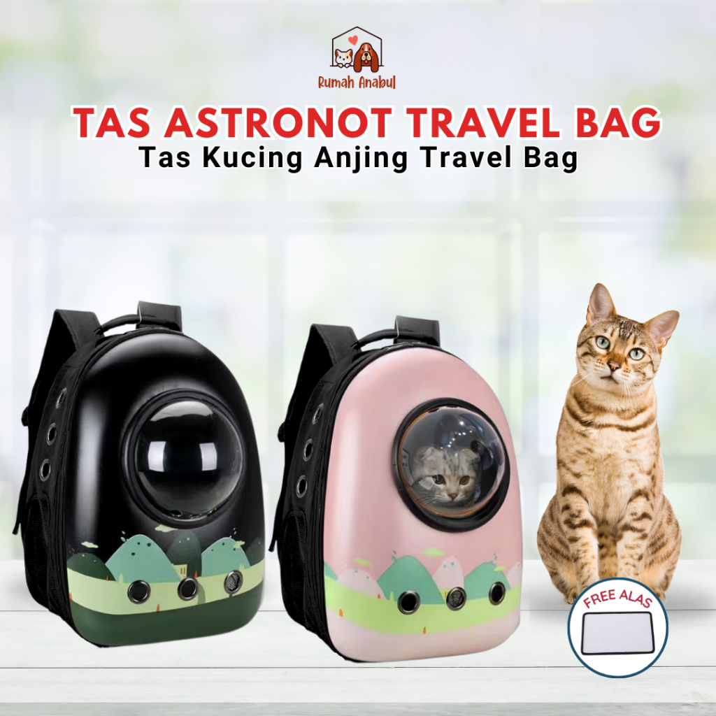 Tas Astronot Kucing Anjing Motif - Tas Astronot Kokoh Anjing Kucing - Tas Ransel Kucing Anjing - Tas