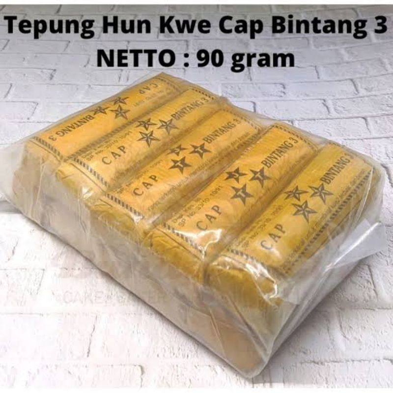 

5pcs Tepung hun kwe cap 3 bintang