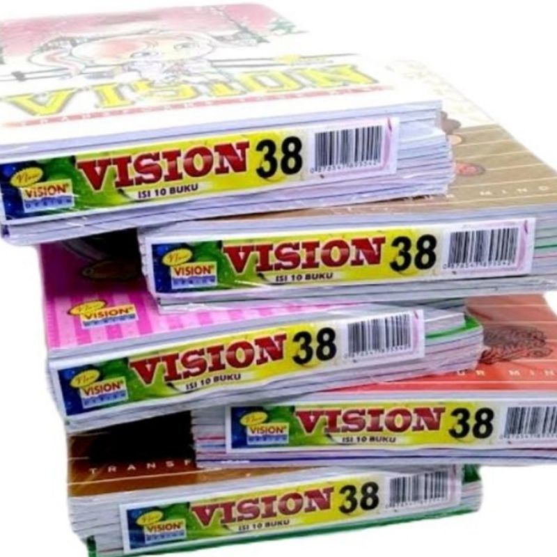

buku tulis VISION isi 38 lbr 1 pack isi 10 pcs
