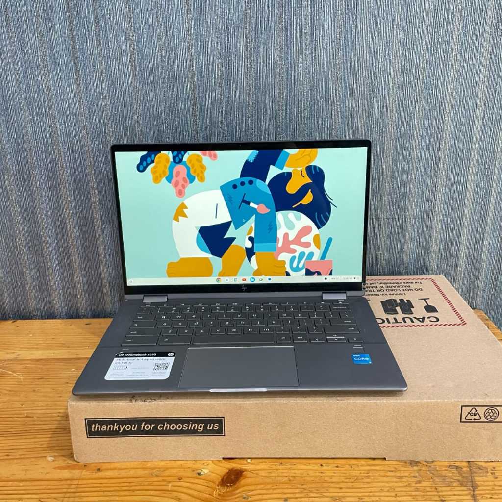 READYSTOCK Hp Chromebook X360, Intel Core i3, #TOUCHSCREEN, 8/128GB, Greay