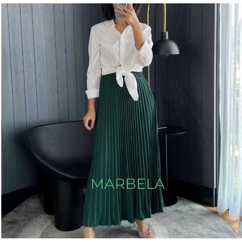 <01>MBL Rok Plisket Classic Pleated Skirt Dewasa Standar/Rok Plisket Mayung