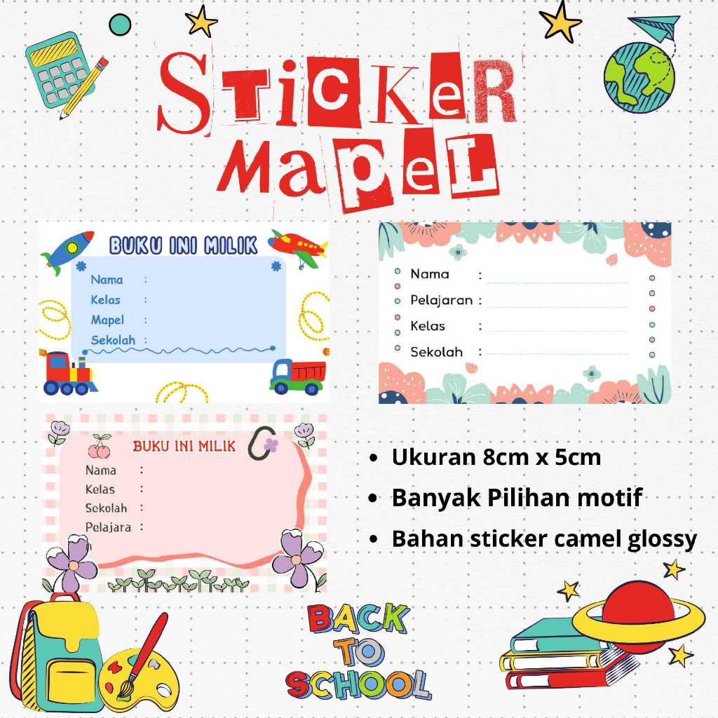

Stiker Nama Buku Sekolah Stiker Buku Label Buku Stiker Label Buku Pelajaran Sticker Buku Sekolah