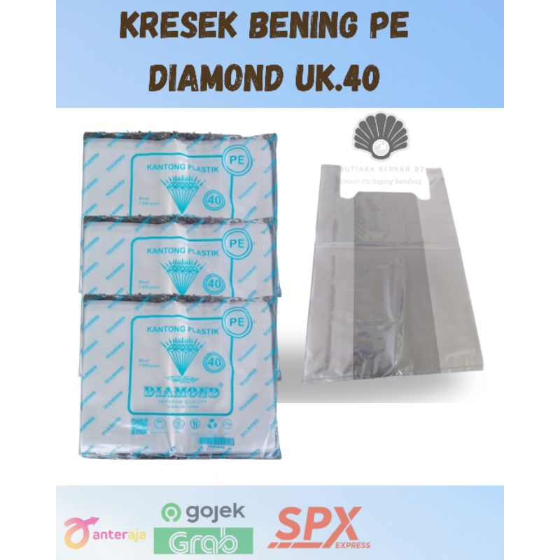 Kresek bening PE Diamond UK.40