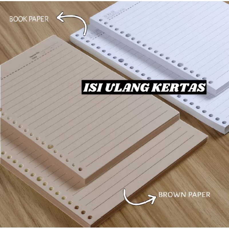 Loose Leaf A4, A5, B5 Kertas File isi Binder, Loose Leaf Binder A5 Loose leaf B5 Hvs Binder Isi Ulan