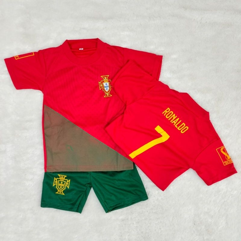 SETELAN BAJU BOLA ANAK PORTUGAL 6-14 TAHUN