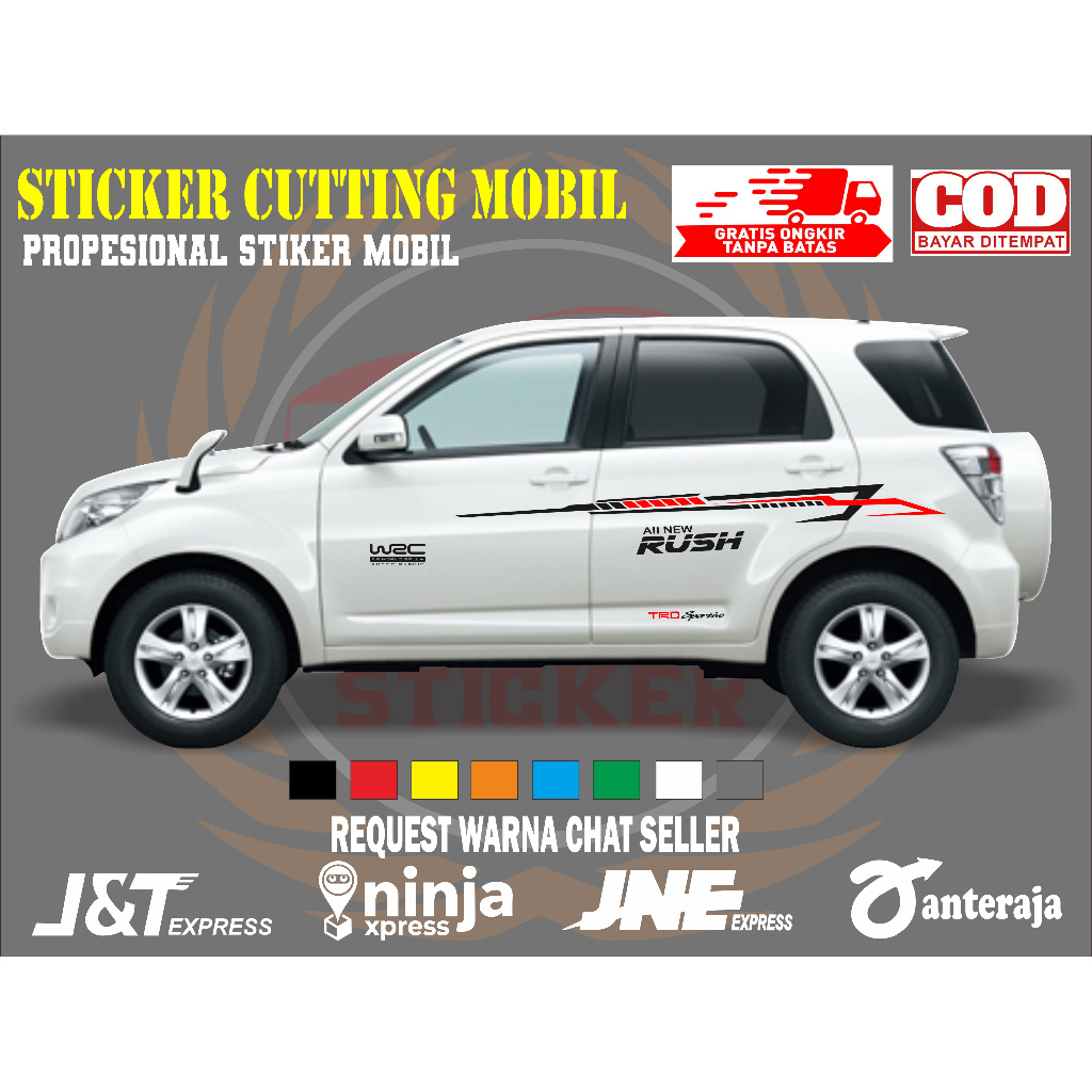 sticker mobil rush sticker mobil toyota rush sticker mobil rush keren sticker variasi body mobil