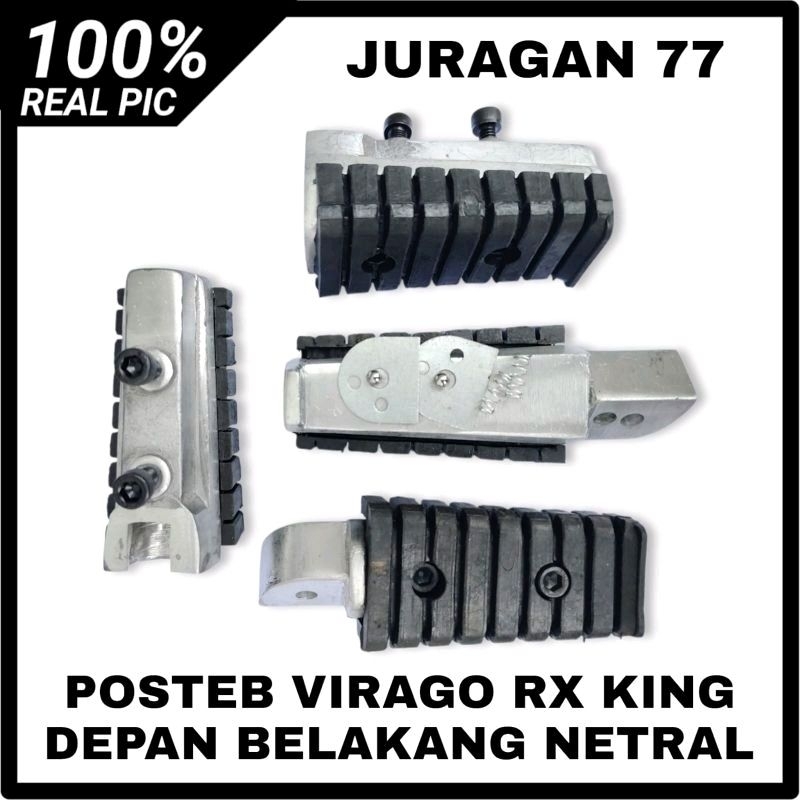 step virago RX-K / step virago RX-KING depan belakang Karet Footstep Fustep Yamaha Virago Rx King Fi