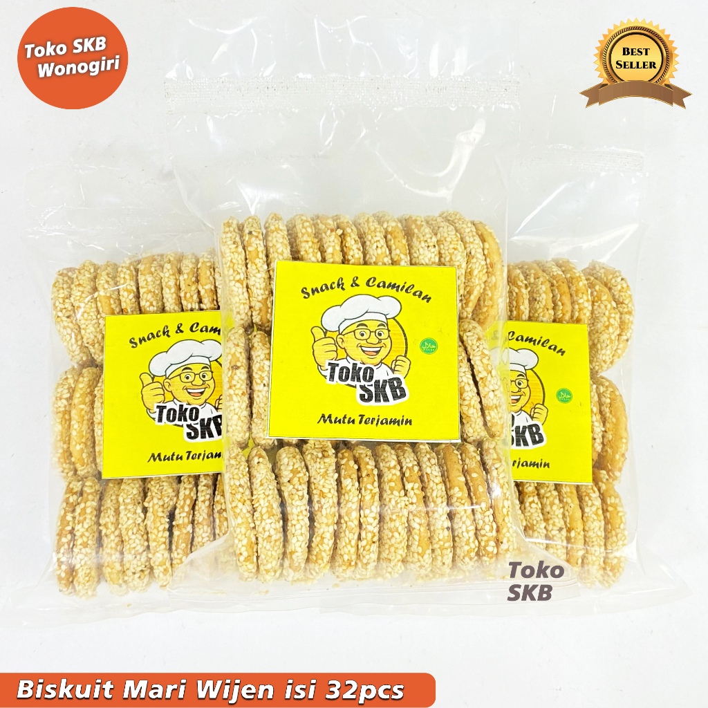 

Biskuit Mari Wijen Isi 32pcs Gurih Manis Renyah Enak