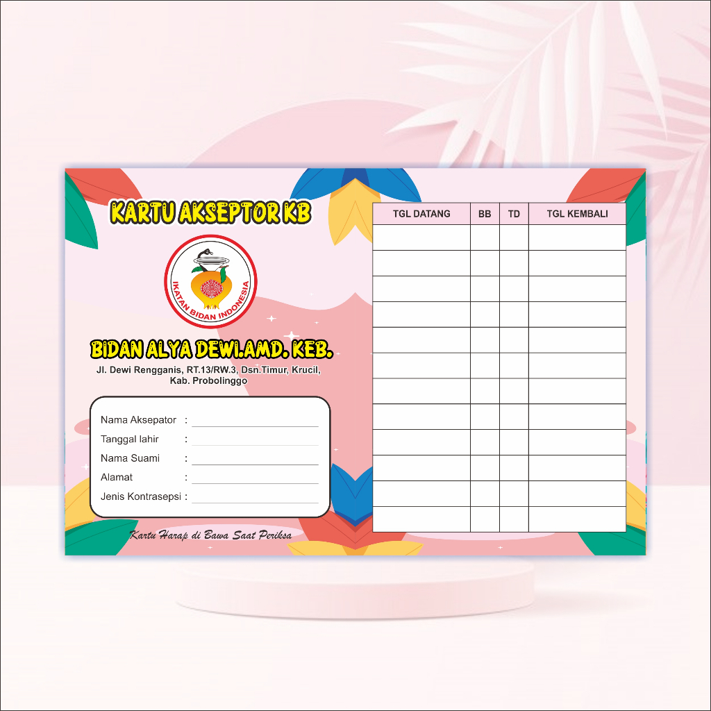 

Kartu Akseptor KB custom, kartu KB, Kartu Akseptor Keluarga Berencana