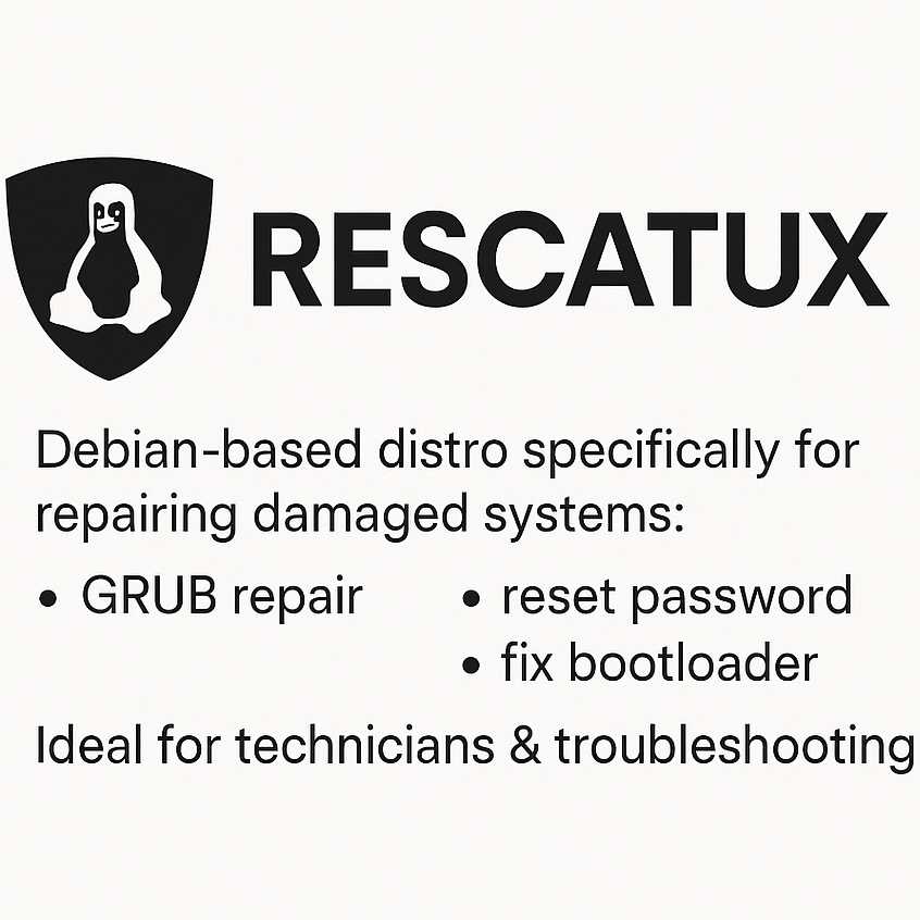Rescatux Rescue Disks Debian based: Dist
