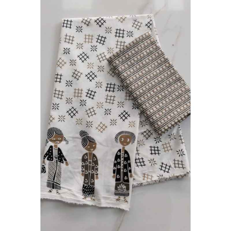 kain batik motif simbok kain motif nenek nenek orang pedesaan katun putih batik printing