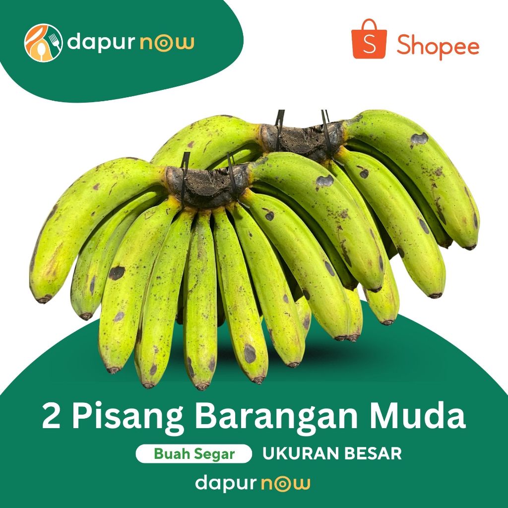 

PISANG BARANGAN MUDA UKURAN BESAR 2 SISIR - BUAH SEGAR DAPURNOW