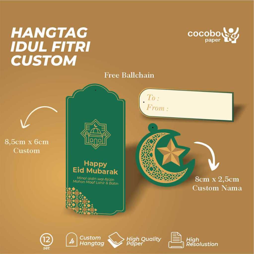 

Hangtag 3in1Hangtag Idul Fitri Custom Hangtag Lebaran Custom Hangtag Premium Custom | Cocobo Paper