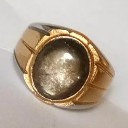 Batu Natural Black Safir Star