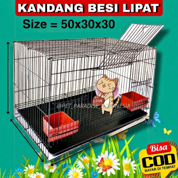 COD  PPI Kandang Besi Lipat 5x3x3 Umbaran Kandang Kucing Kelinci Hamster Burung Musang Anjing Kandan