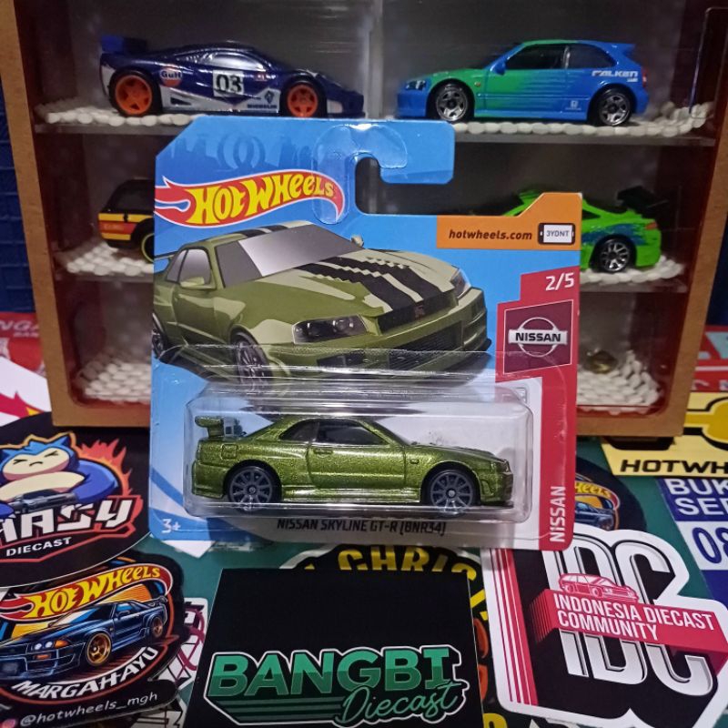 Hot Wheels Nissan Skyline Gtr R34 Hijau