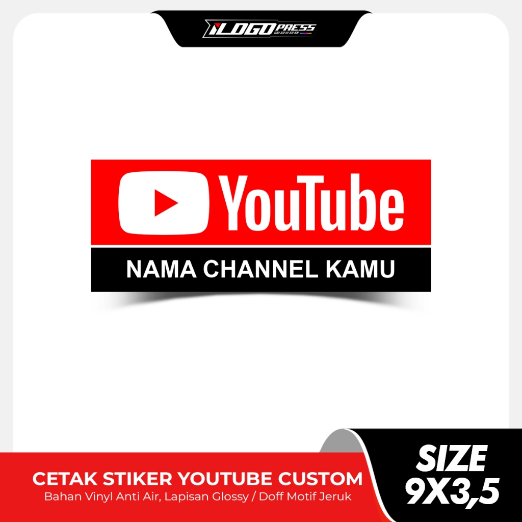 

CETAK STIKER YOUTUBE CHANNEL CUSTOM 15+1 Pcs Bahan Vinyl Premium Anti Air Laminasi Glossy / Doff Motif Jeruk