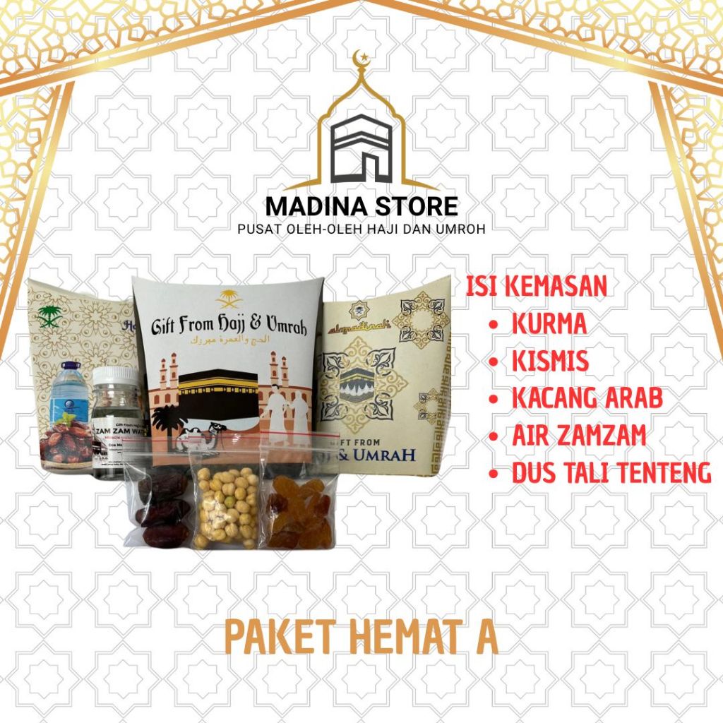 

Paket Hemat Oleh-oleh Haji dan Umroh Paket A isi Air Zamzam