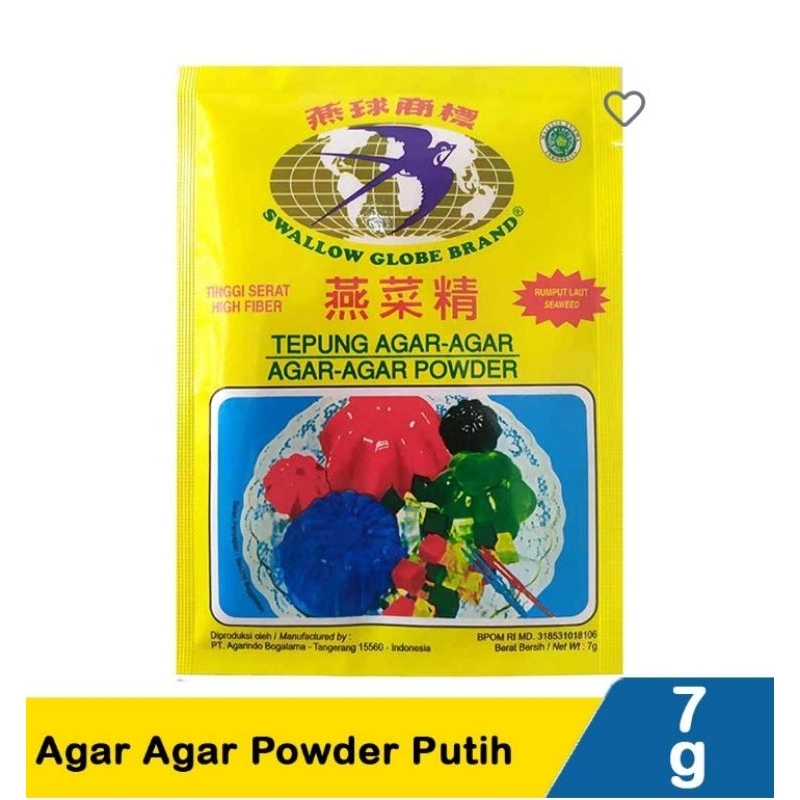 

Swallow Globe Agar Agar PowderPutih 7G
