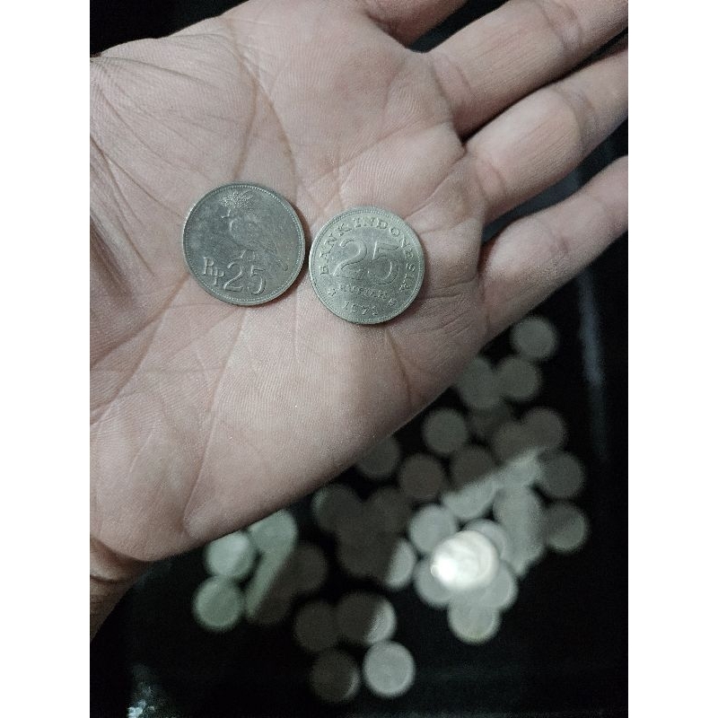 uang koin 25 rupiah (burung merpati) 1971