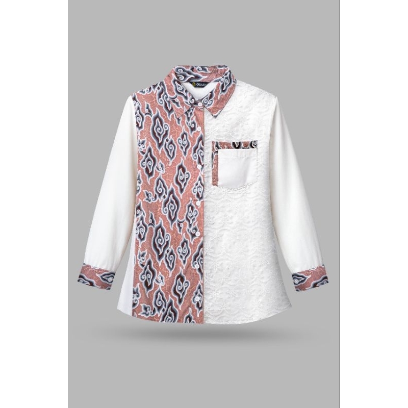 Kemeja katun Ima tuyobo mix katun bordir + batik ori By Orazio