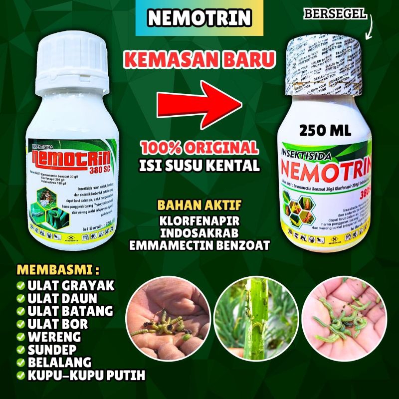 INSEKTISIDA / INSEKTISIDA CAIR / INSEKTISIDA NEMOTRIN / NEMOTRIN 250 ML / ATASI HAMA TANAMAN / HAMA 