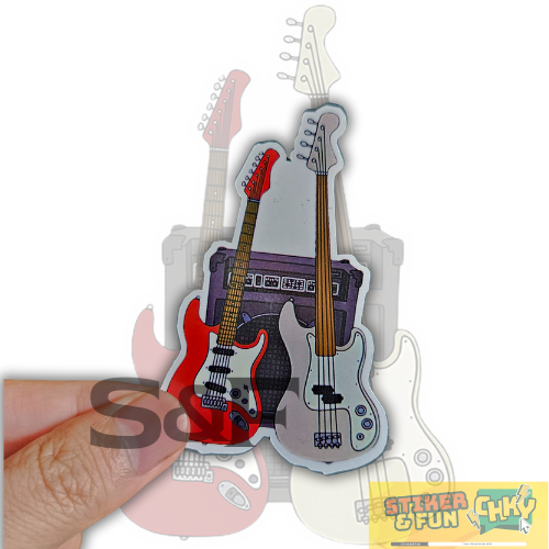 

Stiker Sticker Pack Vinyl Laminasi GUITAR AND BASS